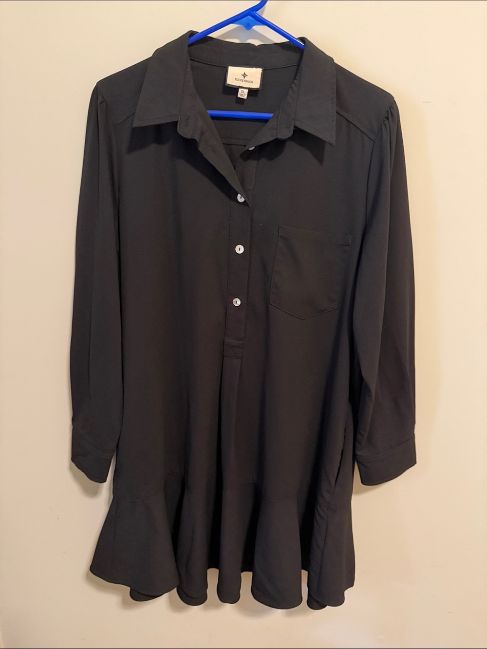 Tuckernuck Black Ruffle-Hem Callahan Dress